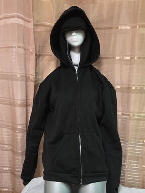 Men's Black Full-Zip Hoodie Jacket
